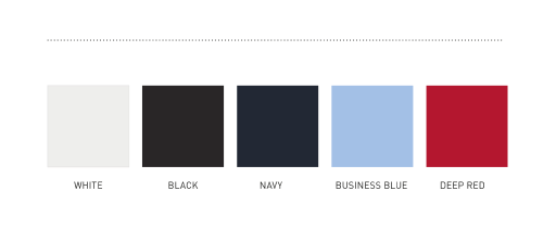 White - Black - Navy - Business blue - Deep red